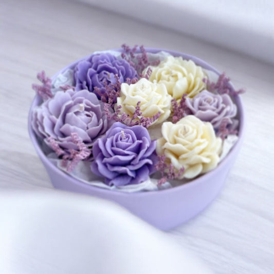 Floral Candle box-(Can be combination of Candle and Soap)